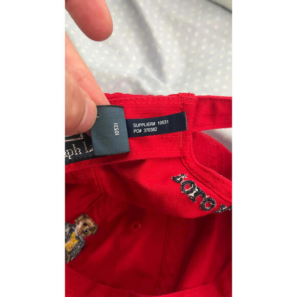 POLO RALPH LAUREN RED BEAR RL13 BASEBALL CAP HAT - Picture 5 of 6